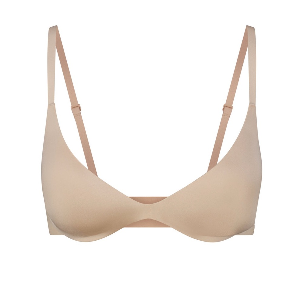SKIMS WIRELESS FORM PUSH-UP PLUNGE BRA - SAND 34C - Brand new with tags